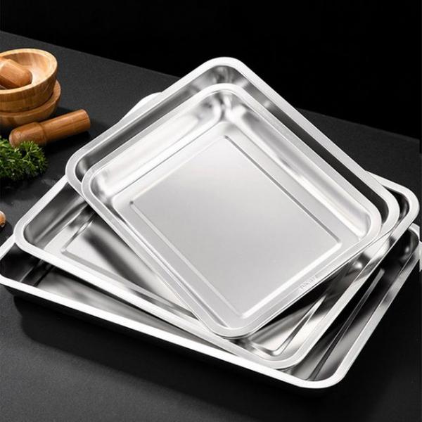 업소용 스텐 트레이 대형 H 2.0 주방 쟁반 40x30x2cm