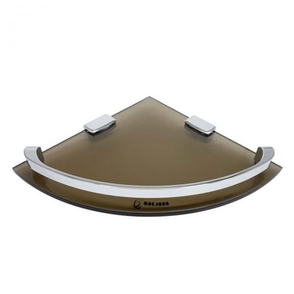 욕실 브론즈 강화유리 코너선반