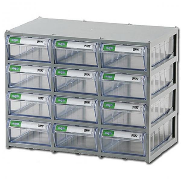 투명 플라스틱서랍장 3X4단 부품박스