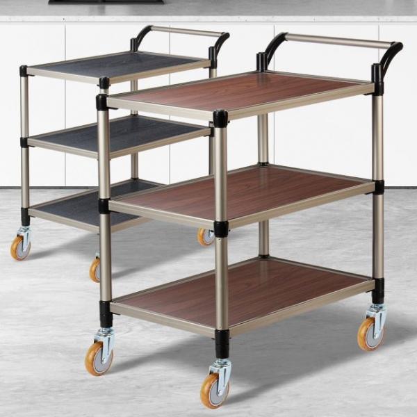 월넛우드 3단 대 와인바퀴 빈티지트롤리 드레싱카웨곤