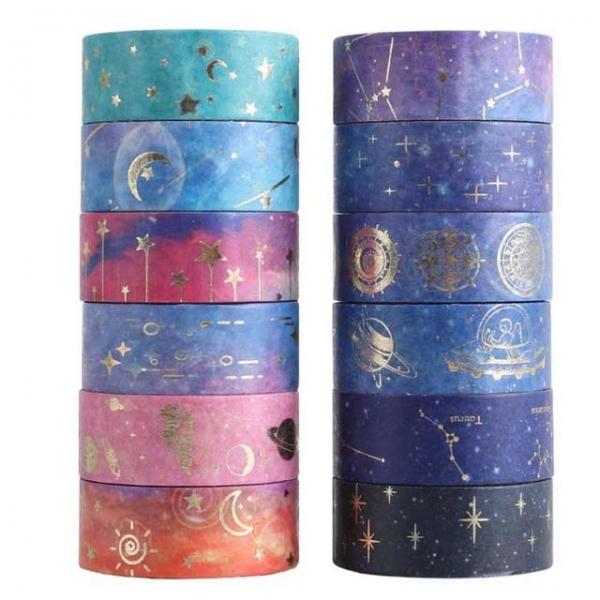 네이처스파머 별과 천체 마스킹테이프 12롤세트