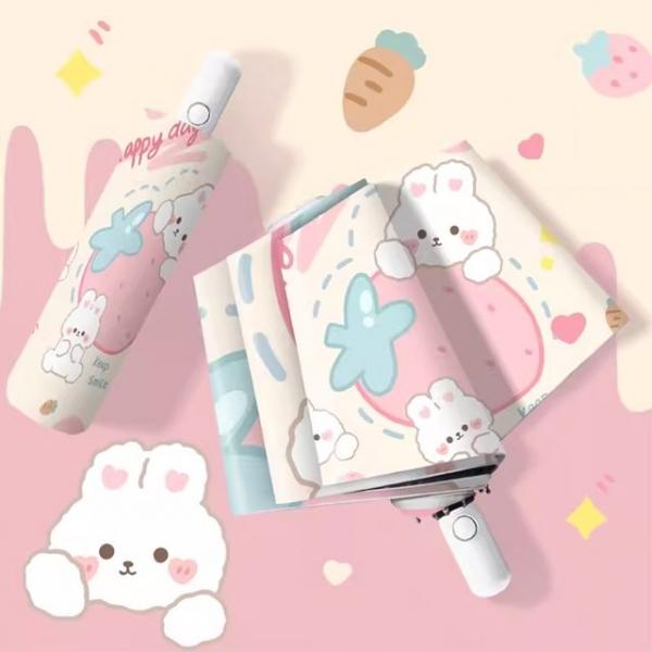 앙증맞은 토끼 자동 양우산 암막양산