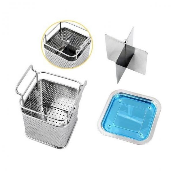 사각 스텐 수저통 (대) 물받침 분리칸막이 수저꽂이