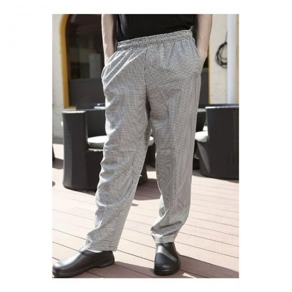 쉐프 조리복 바지 체크 팬츠 위생복 허리 벤딩 남여