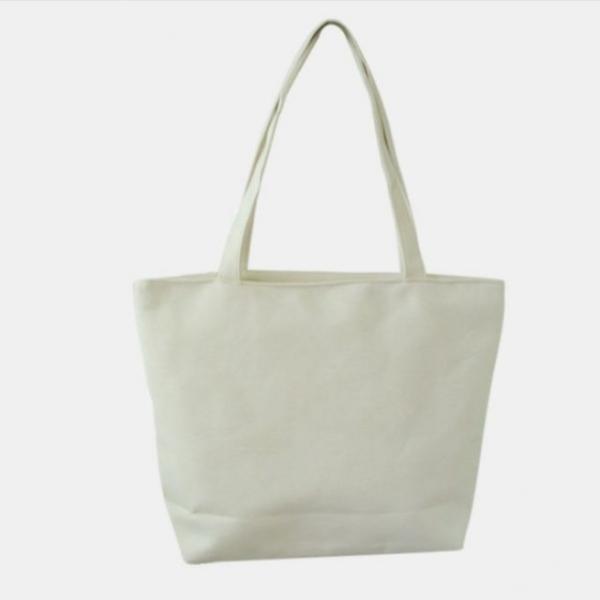 4색 1개 지퍼 캔버스 숄더백 무지 에코백 데일리 홍보