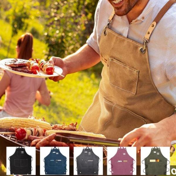 두꺼운 빈티지 캔버스 앞치마 공방앞치마