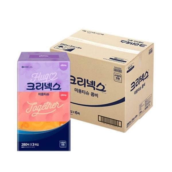 크리넥스 일반 미용티슈 280매x18개 1박스 4600361