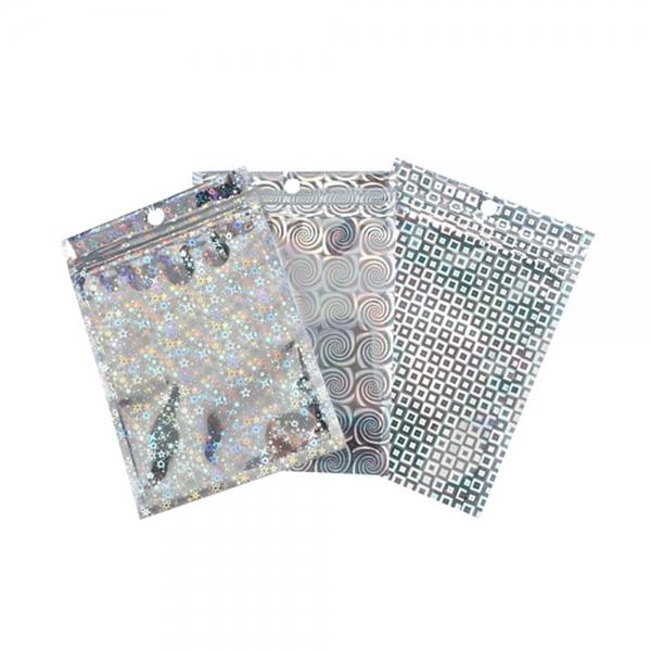 걸이형 디자인 홀로그램 지퍼백 포장봉투 16x24cm