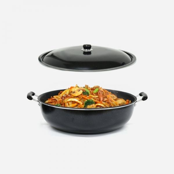 인덕션가능 업소용 마블코팅 튀김팬 45cm