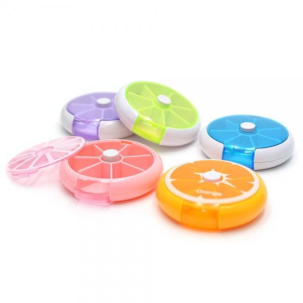 휴대용 7칸 원터치 회전 알약통