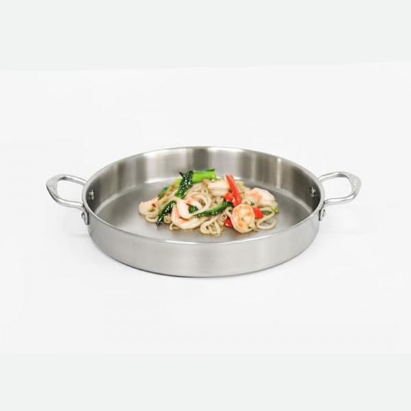 인덕션겸용 원형 스텐 통삼중 닭갈비팬 볶음팬 30cm