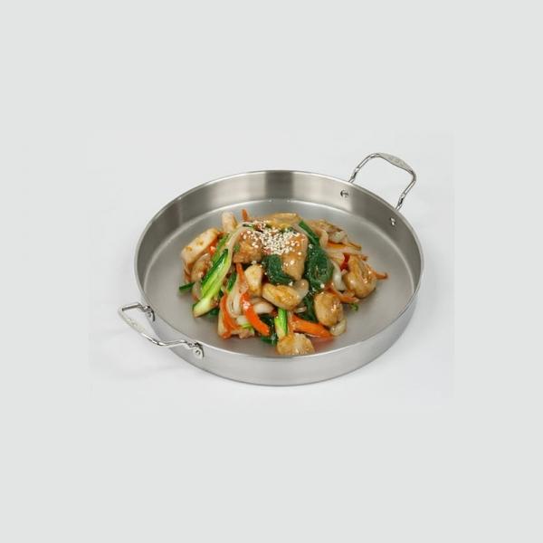 인덕션겸용 원형 스텐 통삼중 닭갈비팬 볶음팬 40cm