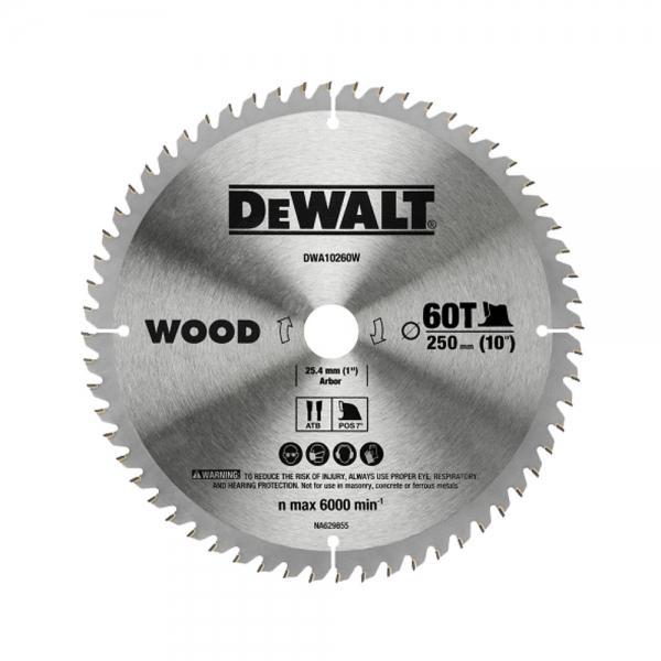 디월트 DWA10260W 씬커프 목공용 원형톱날 250mm