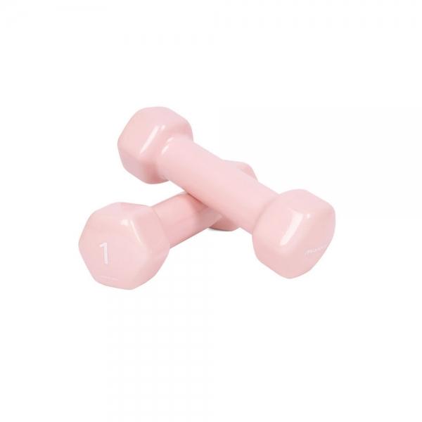 아이워너 뷰티 육각 덤벨 아령 1kg 코랄핑크 2개