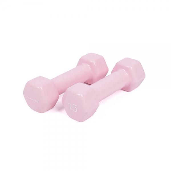 아이워너 뷰티 육각 덤벨 아령 1.5kg 파스텔핑크 2개