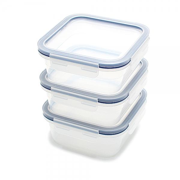 이케아 IKEA 365+ 사각 밀폐용기 반찬통 750ml 3개입