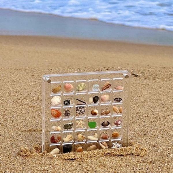 조개 투명 케이스 전시함 36칸 악세서리 소품 보관함