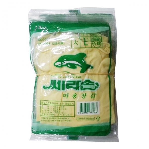 쎄라손 미용장갑(대)-10p 라텍스 다용도 고무장갑