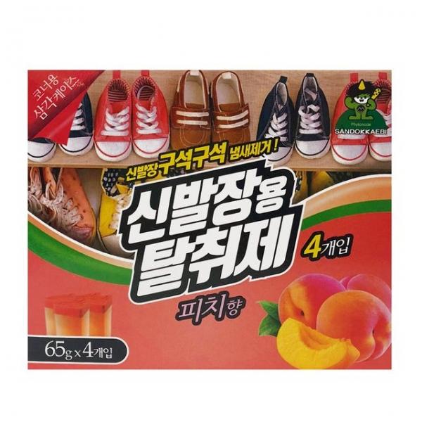 산 신발장용탈취제 피치향65g 4p 냄새제거 방향