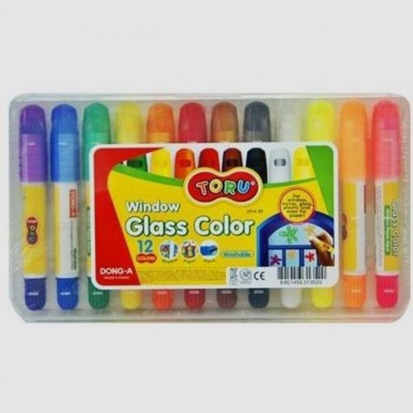 (12색)글라스칼라펜 미끄러운곳이나 유리에 사용