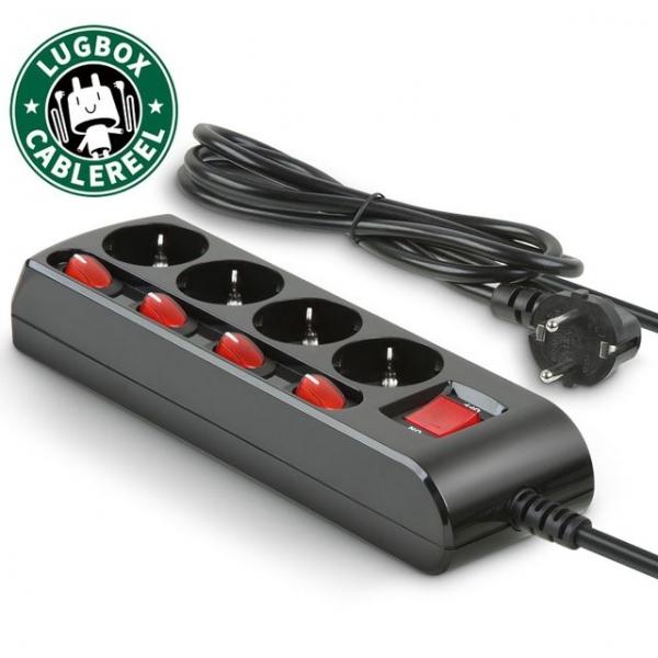 러그박스 4구개별접지 3M 블랙