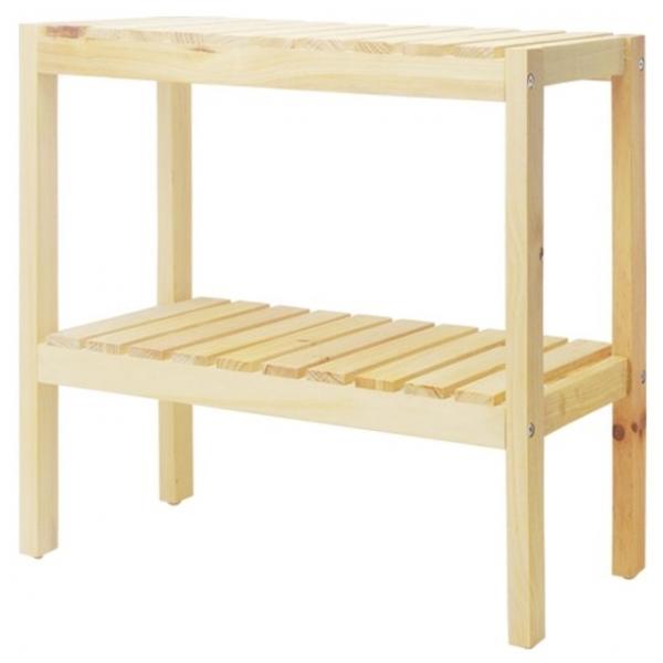 원목2단벤치신발장(소)