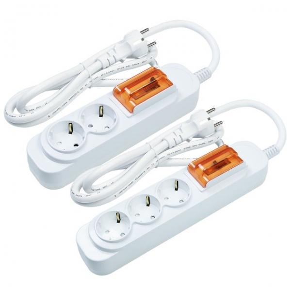 고용량 멀티탭 1.5SQ 2구접지 3M 누전차단부착형