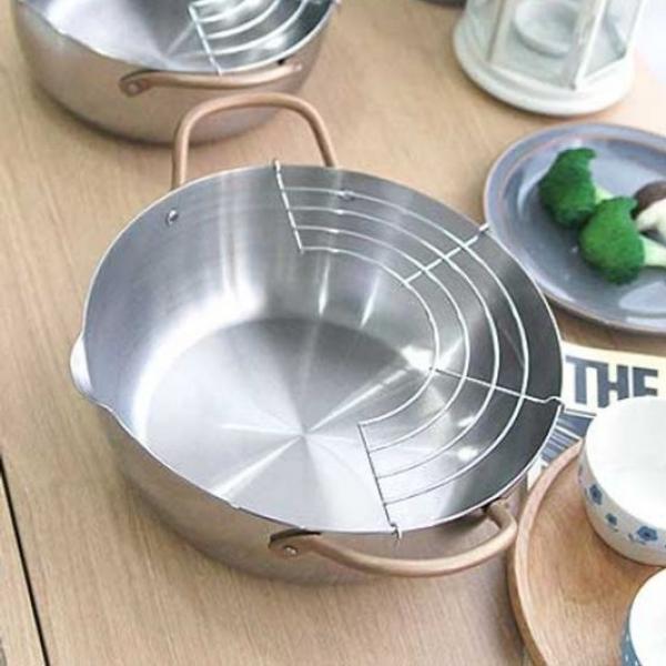 튀김만들기 전용 일본산 히로유키 스텐 튀김냄비 소