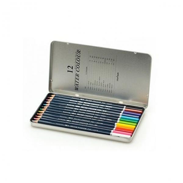 12색 수채화 색연필 틴케이스 컬러링북 미술 화방용