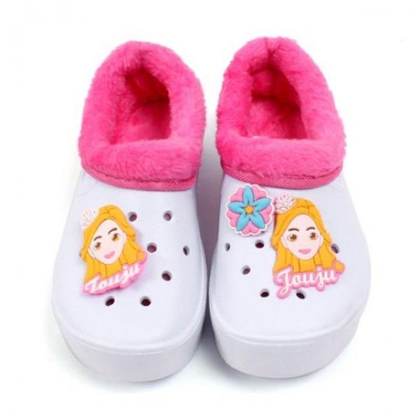 쥬쥬 방한 EVA 실내화 캐릭터신발 학생 학교 털실내화