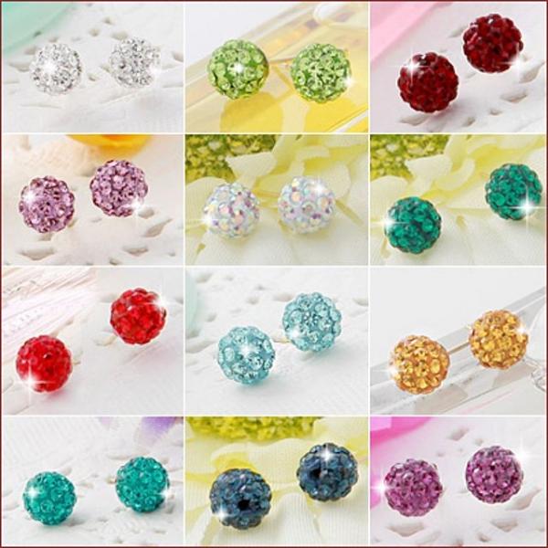 정품 14K GOLD 큐빅 미러볼 6mm 금 귀걸이