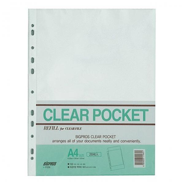 대흥 클리어화일 비닐속지 A4 100매