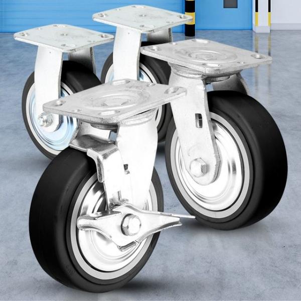 경중량용TRO 6 검정/바퀴 케스터 중량 핸드카 무소음