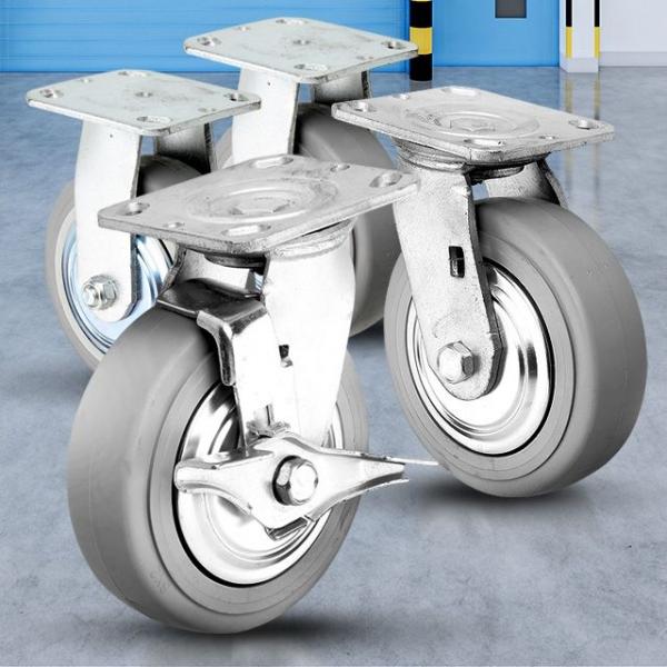 경중량용TRO 6 회색/바퀴캐스터 중량용 무소음 고하중