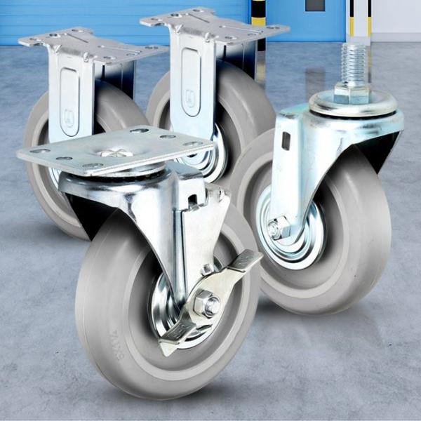 경량용 5 회색고무/바퀴캐스터 에어 이동 발통 무소음