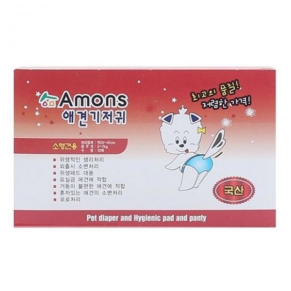 아몬스 애견기저귀 소형 10매 강아지 애견 화장실