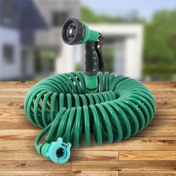 코일호스 10m 세차물호수 베란다청소 물분사기 워터건