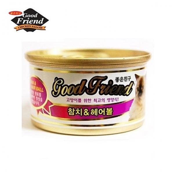 굿프랜드 Cat 참치헤어볼 1박스24개입 고양이 냥이 캣 통 조림 캔 스낵 간식 영양