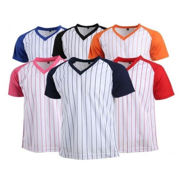 (티셔츠(쿨론티))야구V넥 반팔