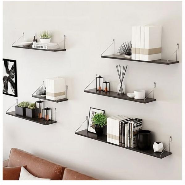 D24 못없이 붙이는 무타공 원목 벽선반 W001