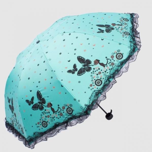 6색 1개 예쁜 레이스 양산 암막양산 햇빛 자외선 차단