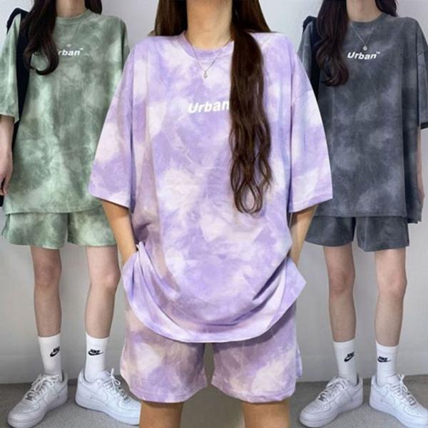 홈웨어 데일리 잠옷 나염 3컬러 셋업