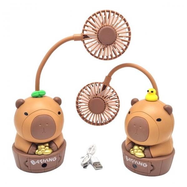 카피바라 캐릭터 휴대용 미니 선풍기 USB충전