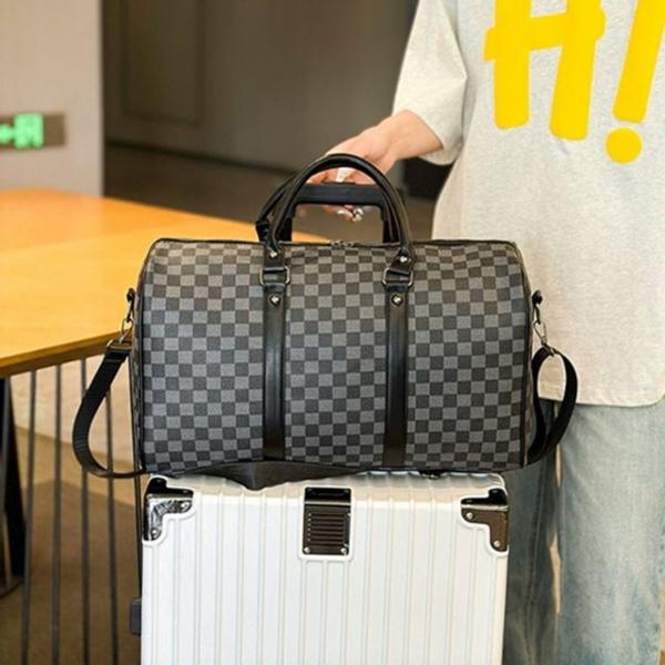 모던 체크 보스턴백