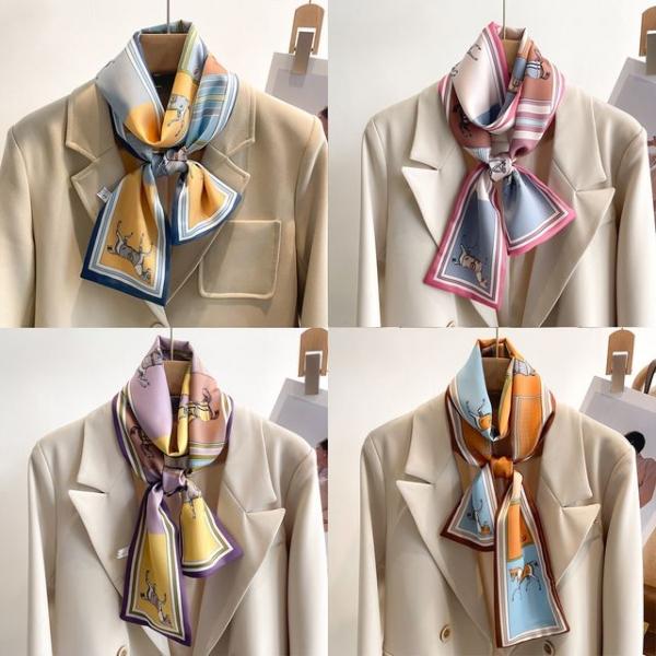 고급스러운 패턴 간절기 직사각 스카프