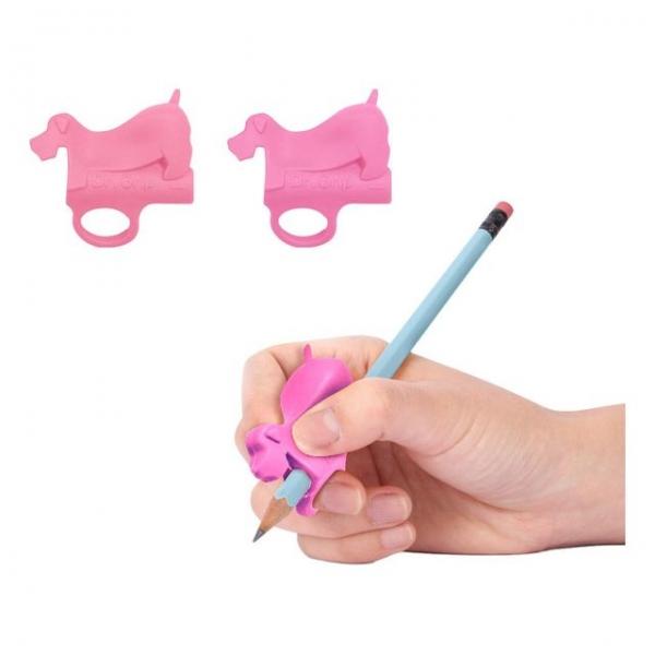 연필 교정기 닥터그립 오른손용 2개입 (핑크)