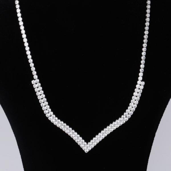 시후주얼리 브이라인 시뮬럿다이아 목걸이 EC461N