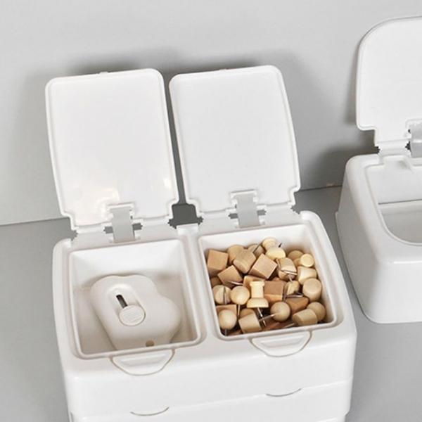 미니 원터치 수납함 2칸 4P 소품 다꾸 화장대 보관함