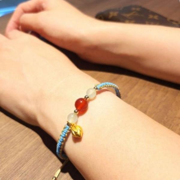 패션팔찌 붉은 마노 연꽃 팔찌