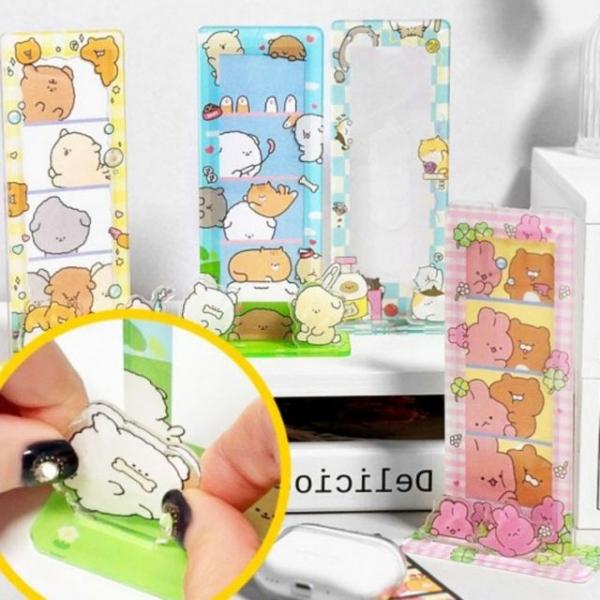 미니 포카 액자 2개 투명 귀여운 네컷 액자틀